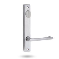 4904 SQUARE END PLATE WITH TURN & 118 LEVER Satin Chrome