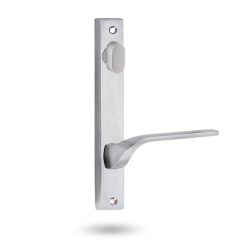 4904 SQUARE END PLATE WITH TURN & 122 LEVER LH Satin Chrome