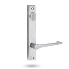 4904 SQUARE END PLATE WITH TURN & 145 LEVER Satin Chrome