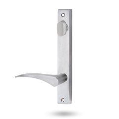 4904 SQUARE END PLATE WITH TURN & 153  RH LEVER Satin Chrome