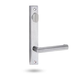 4904 SQUARE END PLATE WITH TURN & 155 LEVER Satin Chrome