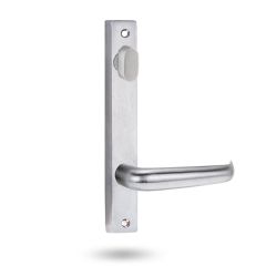 4904 SQUARE END PLATE WITH TURN & 180 LEVER Satin Chrome