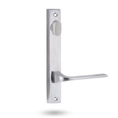 4904 SQUARE END PLATE WITH TURN & 123 LEVER Satin Chrome
