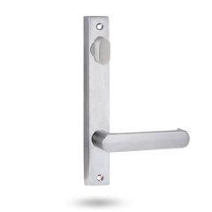 4904 SQUARE END PLATE WITH TURN & 166 LEVER Satin Chrome