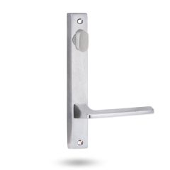 4904 SQUARE END PLATE WITH TURN & 178 LEVER Satin Chrome