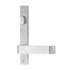 4904 SQUARE END PLATE WITH TURN & 90 LEVER Satin Chrome