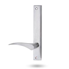 4905 SQUARE END PLATE WITH 153 RH LEVER Satin Chrome