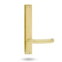 4905 SQUARE END PLATE WITH 70 LEVER Polished Brass