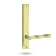 4905 INT SQUARE END PLATE WITH LEVER 155 Satin Brass