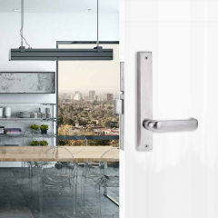 4905 SQUARE END PLATE WITH 77 LEVER Satin Chrome