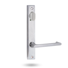 4916 SQUARE END PLATE WITH PRIVACY INDICATING TURN & 118 LEVER Satin Chrome