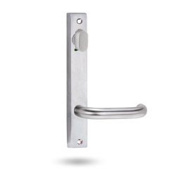 4916 SQUARE END PLATE WITH PRIVACY INDICATING TURN & 70 LEVER Satin Chrome