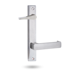 4939 SQUARE END PLATE WITH ACCESSIBLE TURN & 76 LEVER Satin Chrome