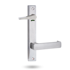 4941 SQUARE END PLATE WITH PRIVACY INDICATING ACCESSIBLE TURN & 76 LEVER Satin Chrome