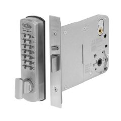DX DIGITAL KEYPAD 5572 MORTICE LOCK 127MM BACKSET RH TP Satin Chrome