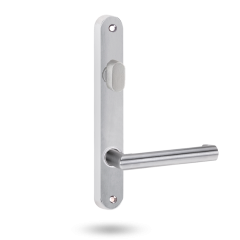 5704 INT ROUND END PLATE WITH TURNKNOB & LEVER 155 Satin Chrome
