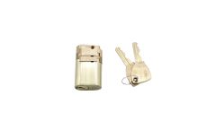 LOCKWOOD C4 570E CYLINDER 50MM LONG WITH X CAM 5KD Polished Brass