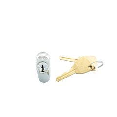 LOCKWOOD C4 570 AUSTRALIAN OVAL CYLINDER WITH M CAM 5KD - SC8 NSW DEPARTMENT OF COMMERCE Chrome Plate