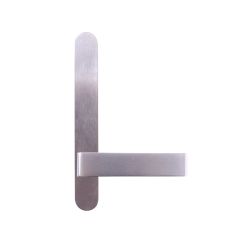 5805 ROUND END PLATE WITH 90 LEVER Satin Chrome