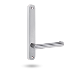 5905 ROUND END PLATE WITH 155 LEVER Satin Chrome