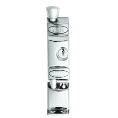 680 PATIO BOLT WITH DIECAST KEEPER 5RP TP Chrome Plate