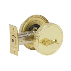 SYMMETRY DEADBOLT SINGLE CYLINDER TP 5PIN KEYED ALIKE Polished Brass