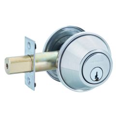 SYMMETRY DEADBOLT SINGLE CYLINDER TP 6PIN PROJECT KEYED Satin Chrome