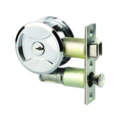 SYMMETRY ROUNDD CAVITY SLIDING ENTRANCE SET 5MK SINGLE CYLINDER Chrome Plate