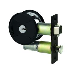 SYMMETRY RD CAVITY SLIDING ENTRANCE SET 5RP (RESTRD.PROFILE) SGL CYL Matt Black
