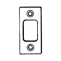 SYMMETRY DEADBOLT STRIKE PLATE TP Satin Stainless Steel