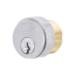 LOCKWOOD C4 8466 THREADED ROUND CYLINDER (KAWNEER) 6MK Satin Chrome