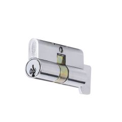 LOCKWOOD EURO CYLINDER C4 PROFILE WITH NON HANDED TURN KNOB KD Chrome Plate