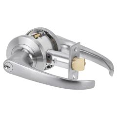 934 SERIES KEY IN LEVER GLASS DOOR DEADLATCH 5PIN KEYED ALIKE DOUBLE CYL Satin Chrome