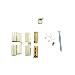 LOCKWOOD C4 9555 EURO PROFILE DOUBLE CYLINDER LAZY CAM UNASSEMBLED Polished Brass Plate