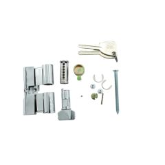 LOCKWOOD C4R 9555 EURO PROFILE CYLINDER & TURN LAZY CAM UNASSEMBLED Chrome Plate