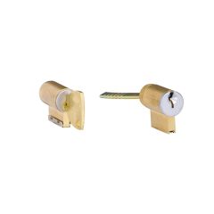 ONYX 5 PIN DOUBLE CYLINDER ASSEMBLY KEY#10 Satin Chrome Pearl