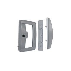 ONYX D HANDLE/SLIM PULL NO STRIKE NO CYLINDER HANDLE PACKER TP Silver