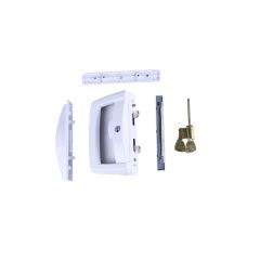 ONYX D HANDLE/SLIM PULL UNI STRIKE 5P CYLINDER DP White