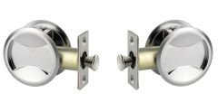 SYMMETRY ROUND CAVITY SLIDING DOOR PASSAGE SET DP Chrome Plate