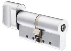ABLOY PROTEC2 EURO PROFILE DIN CYLINDER & TURN RIGHT HAND LAZY CAM MK Chrome Plate