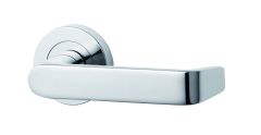 SYMPHONY 59 LEVER ON ROUND ROSE FULL SET Polished Brass Unlacquered