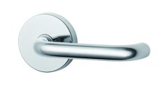 1370 SERIES 70 LEVER ON ROUND ROSE FULL SET Polished Brass