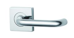 SYMPHONY 70 LEVER ON SQUARE ROSE INT HALF SET Satin Chrome