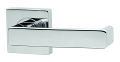 SYMPHONY 76 LEVER ON SQUARE ROSE INT HALF SET Satin Chrome