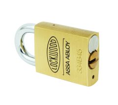334B 45MM BRASS BODY PADLOCK 19MM BORON STEEL 8.7MM DIAMETER SHACKLE - MT5+ TP No Finish