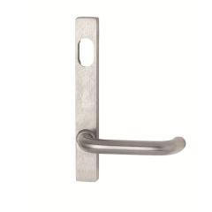 4601 SQUARE END PLATE WITH CYLINDER HOLE & 70 LEVER Satin Chrome