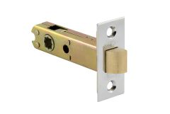 5200 SERIES 60MM PASSAGE LATCH SQUARE END FACE PLATE AND D STRIKE Matt Black