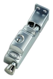 680 PATIO BOLT WITH DIECAST KEEPER 5PK TP Satin Chrome Pearl