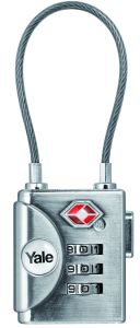 YTP3 TSA LUGGAGE PADLOCK WITH WIRE SHACKLE DP No Finish