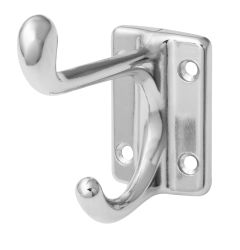L1310 HAT AND COAT HOOK DP Satin Chrome Pearl